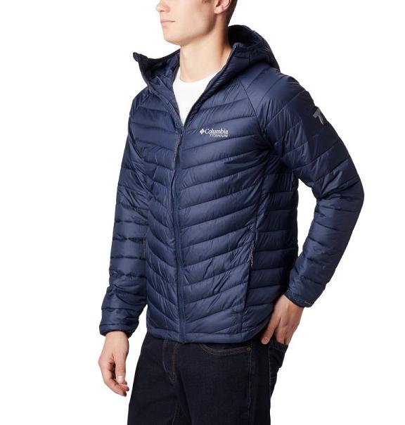 Columbia Snow Country Hooded Jacket Navy For Men's NZ26031 New Zealand